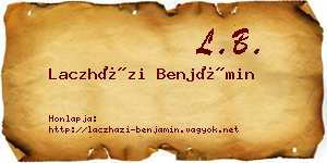 Laczházi Benjámin névjegykártya
